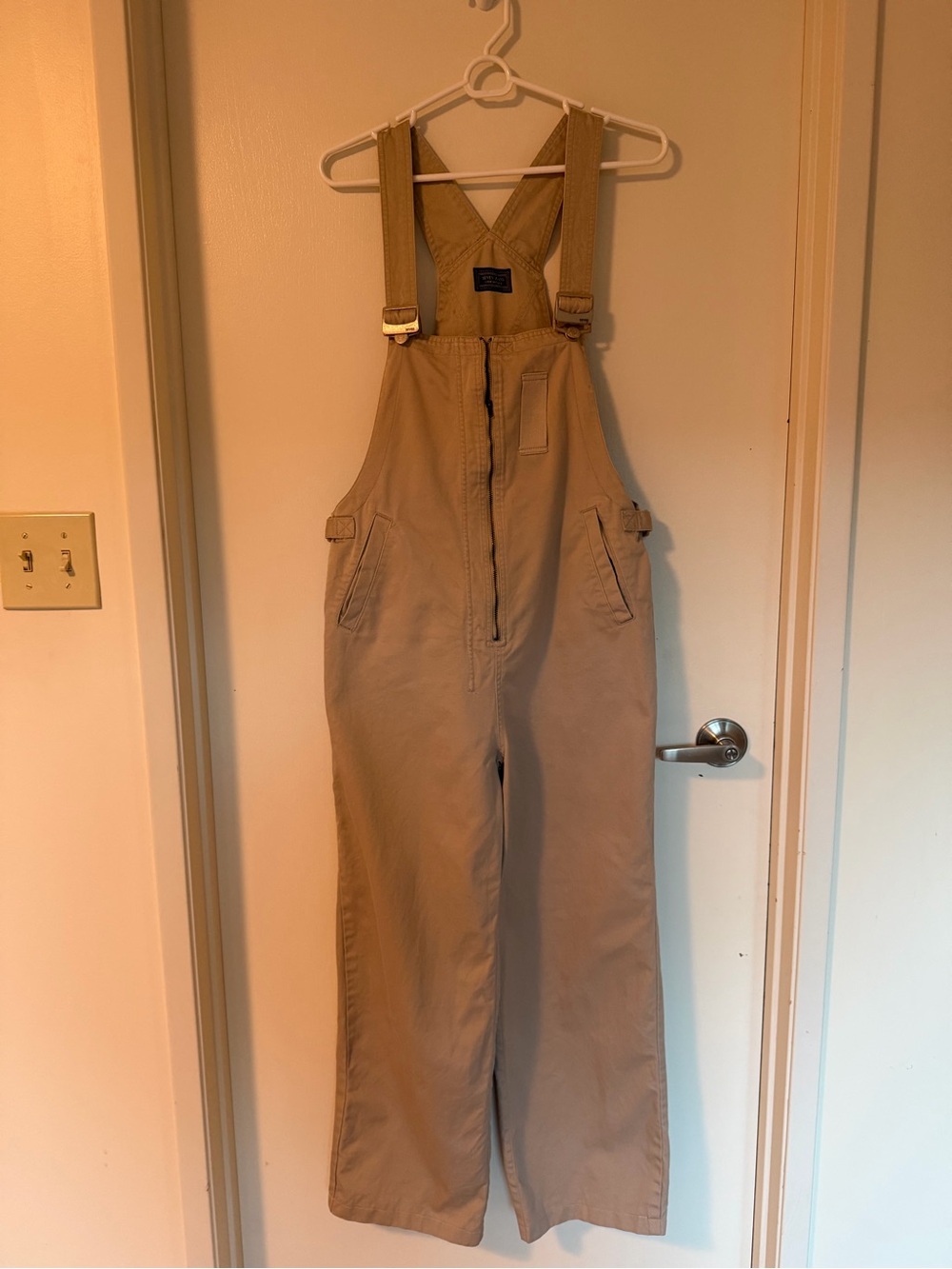 Seven7 Tan Utility Overall Jumpsuit